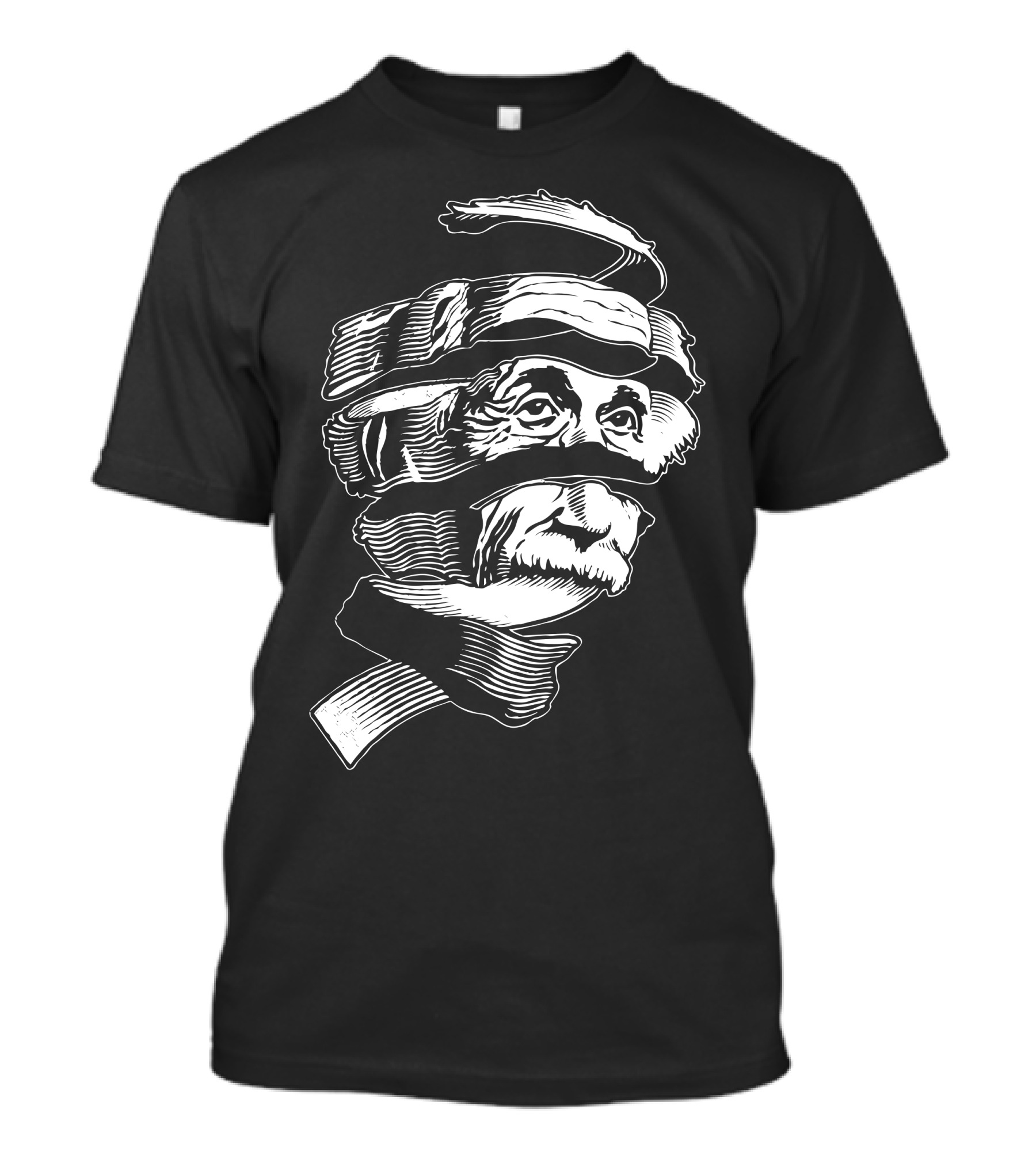 E Mc Escher Einstein Escher Inspired Optical Illusion T-Shirt