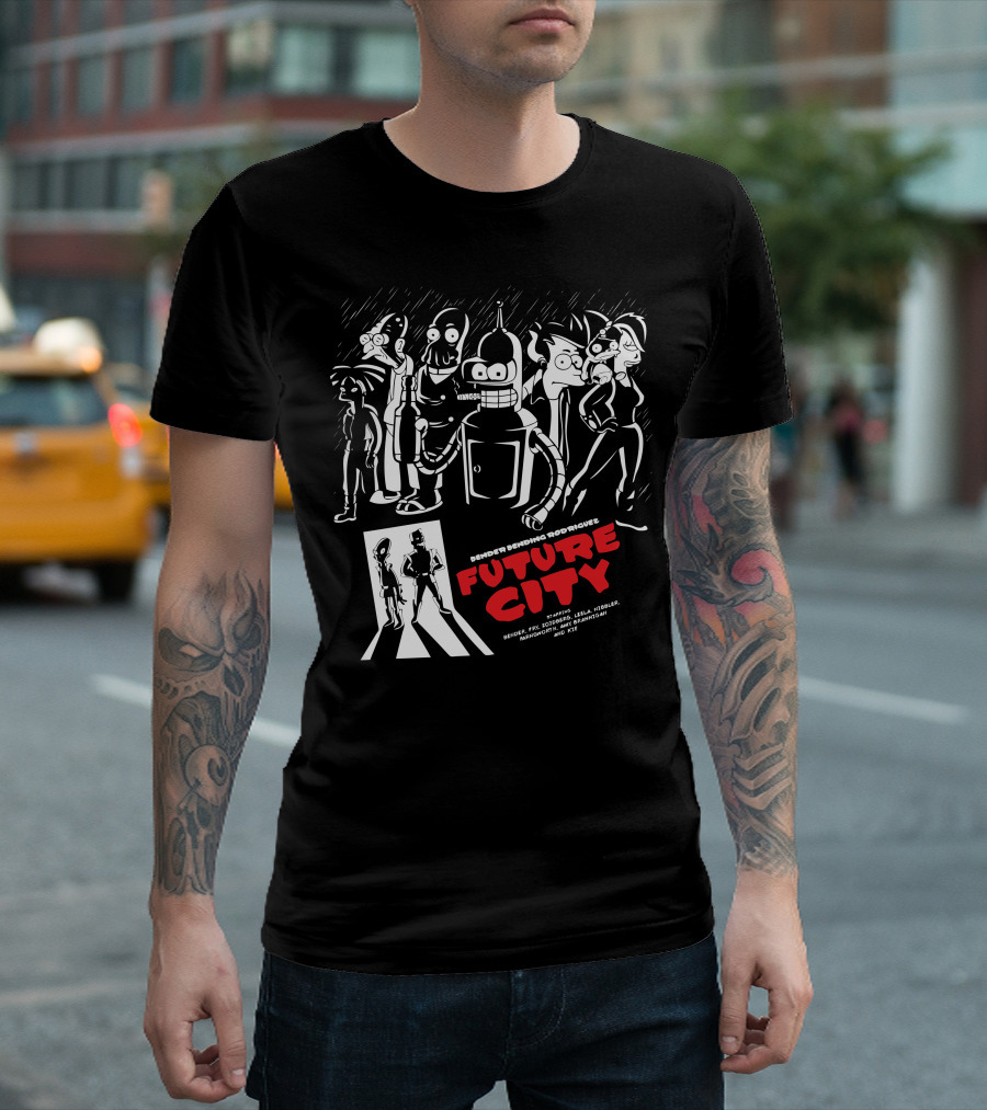 Bender Bending Rodriguez Future City Bender, Fry, Zoidberg, Leela, Nibbler, Farnsworth, Bender, And Kif T-Shirt