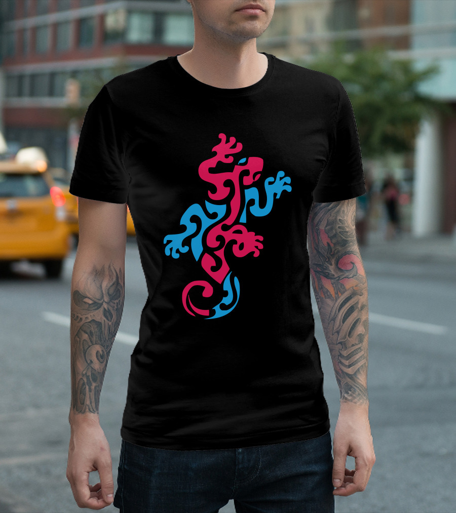 Geko Australia NZ Wildlife Colorful T-Shirt