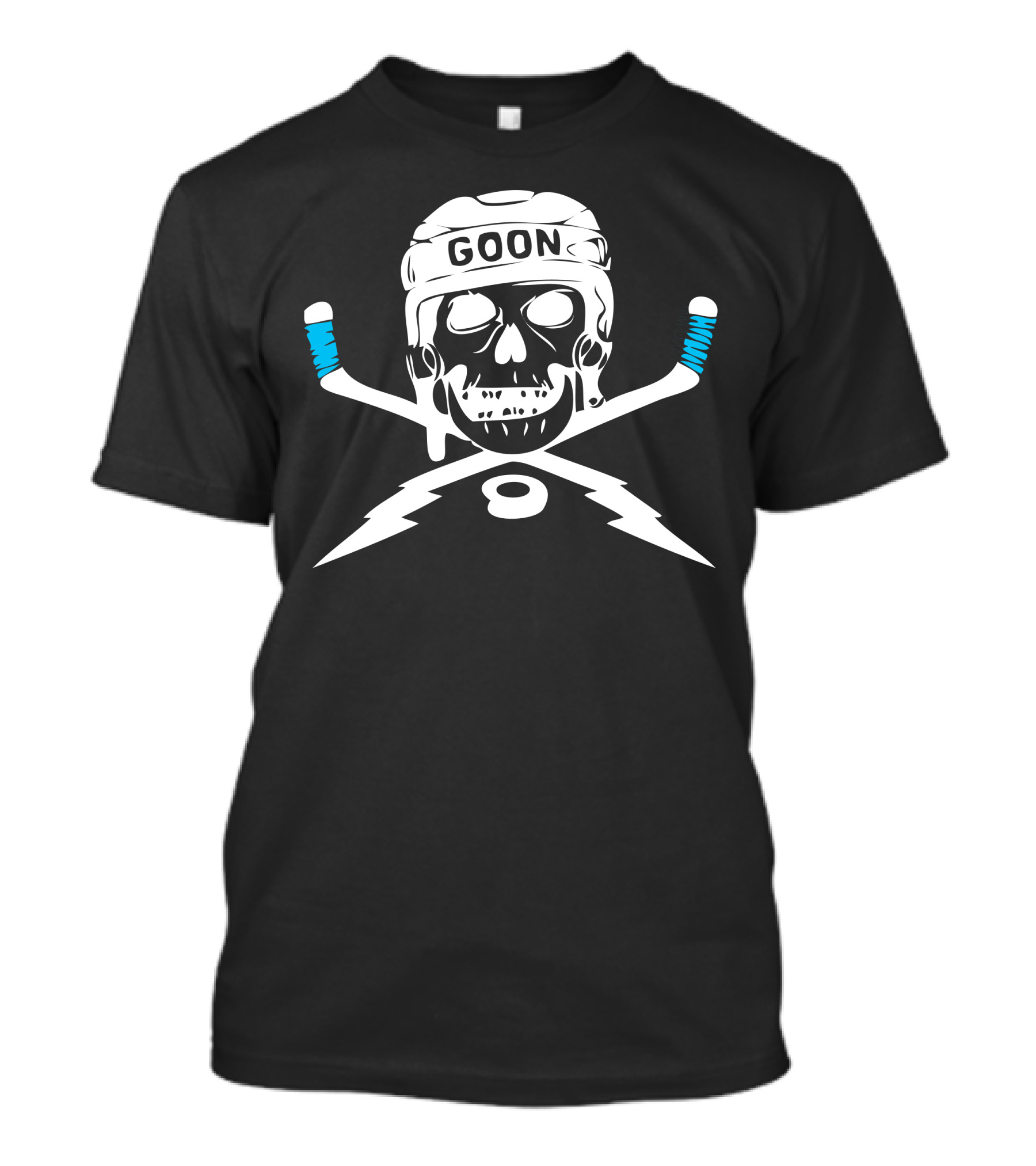 Goon Skull Hockey Crossed Sticks T-Shirt
