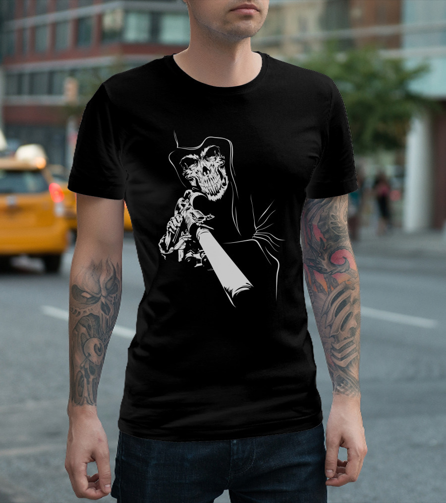 Grim Reaper Sniper Skull Grim Sniper T-Shirt