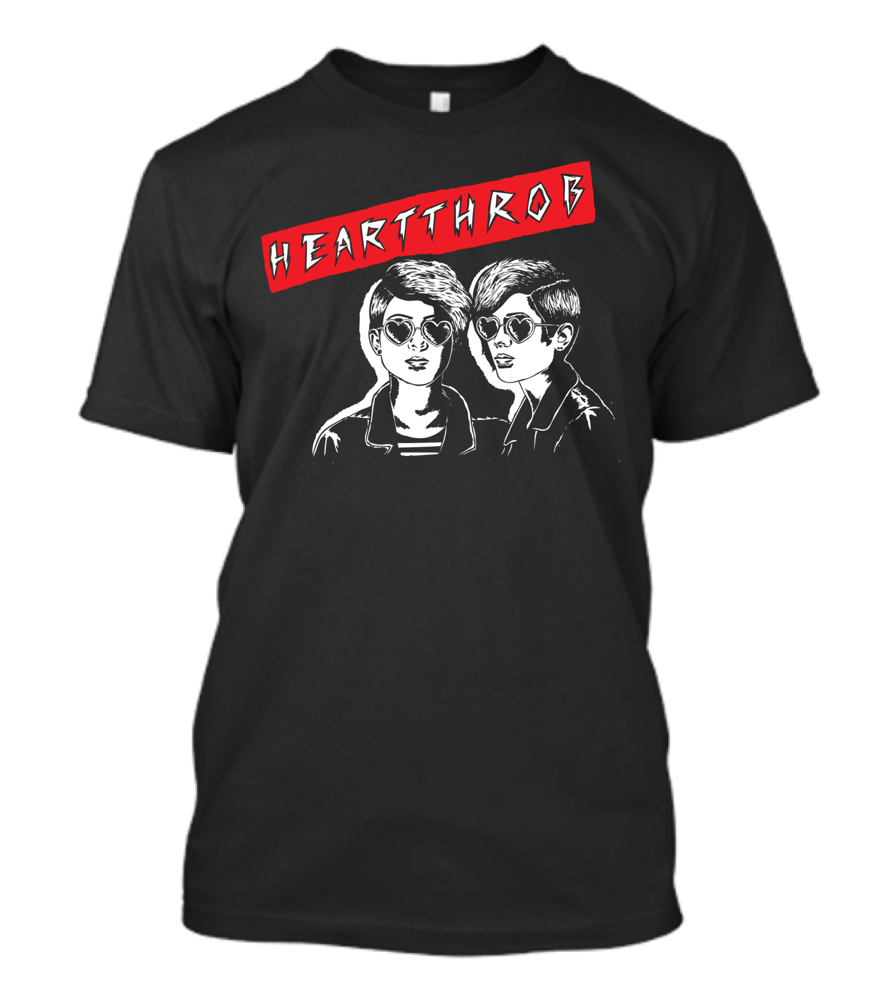 Heartthrob Sunglasses Heart-Shaped T-Shirt