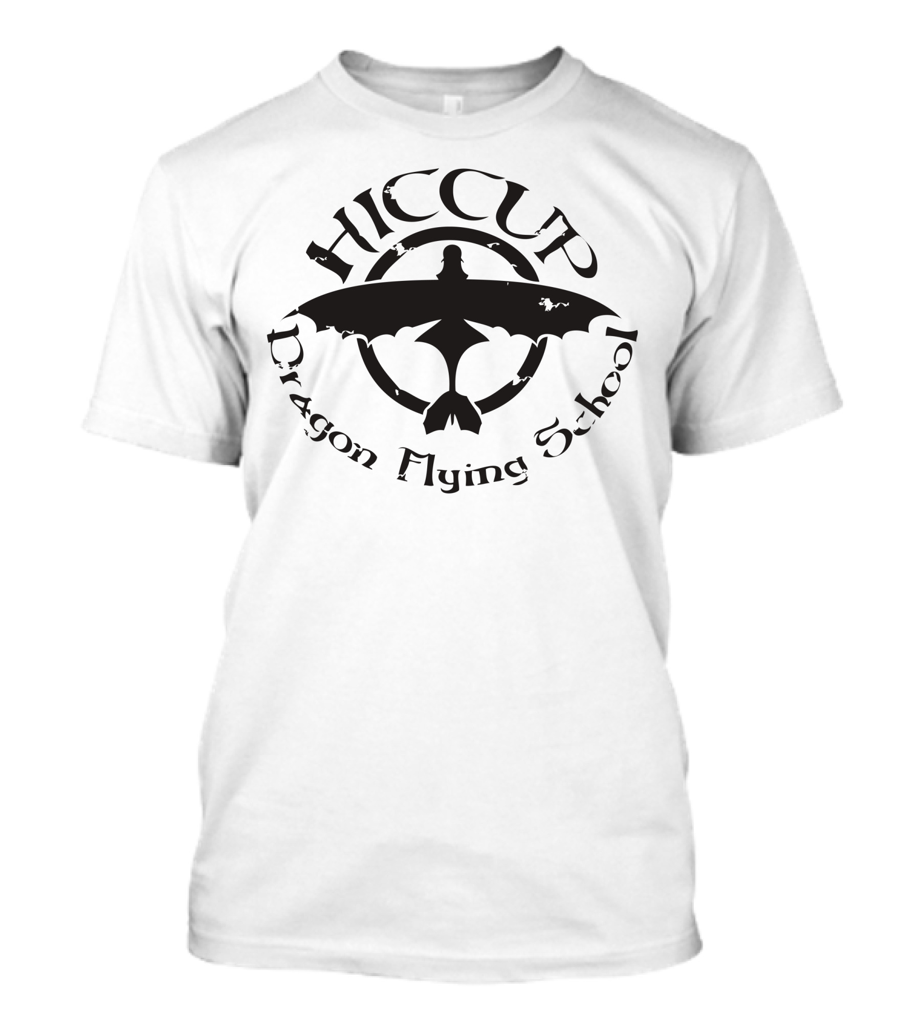 Hiccup Dragon Flying School Silhouette Emblem T-Shirt
