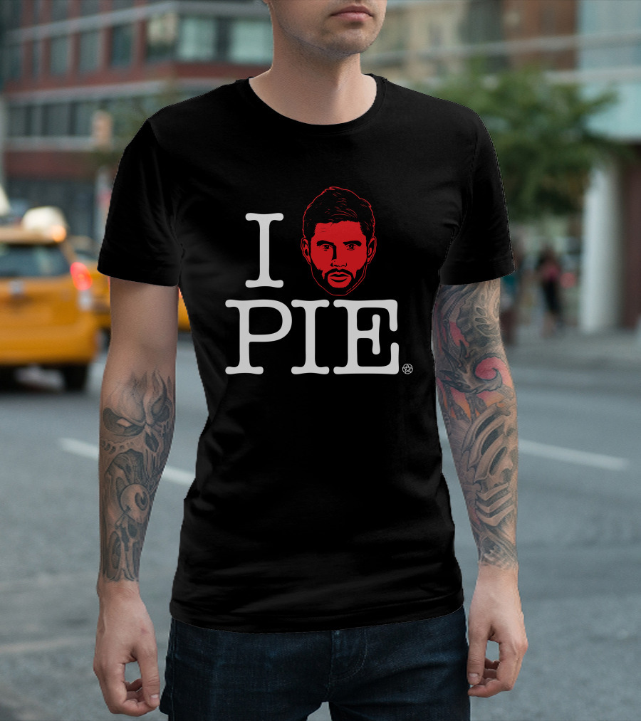 I Love Pie Supernatural Jensen Ackles Red Face T-Shirt