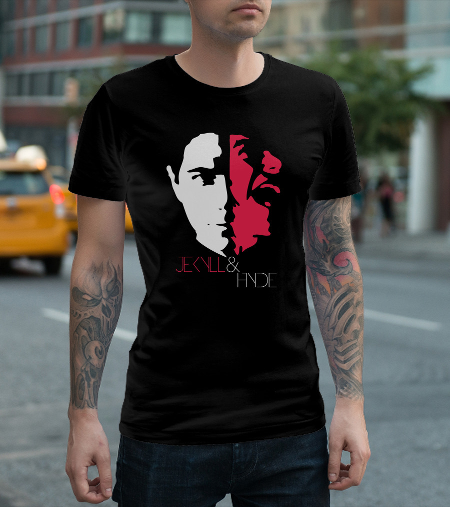 Jekyll And Hyde Split Face T-Shirt
