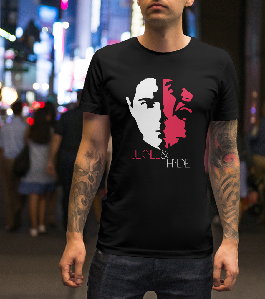 Jekyll And Hyde Split Face T-Shirt