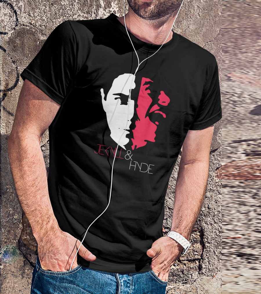Jekyll And Hyde Split Face T-Shirt