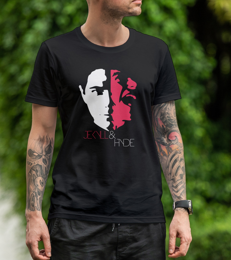 Jekyll And Hyde Split Face T-Shirt