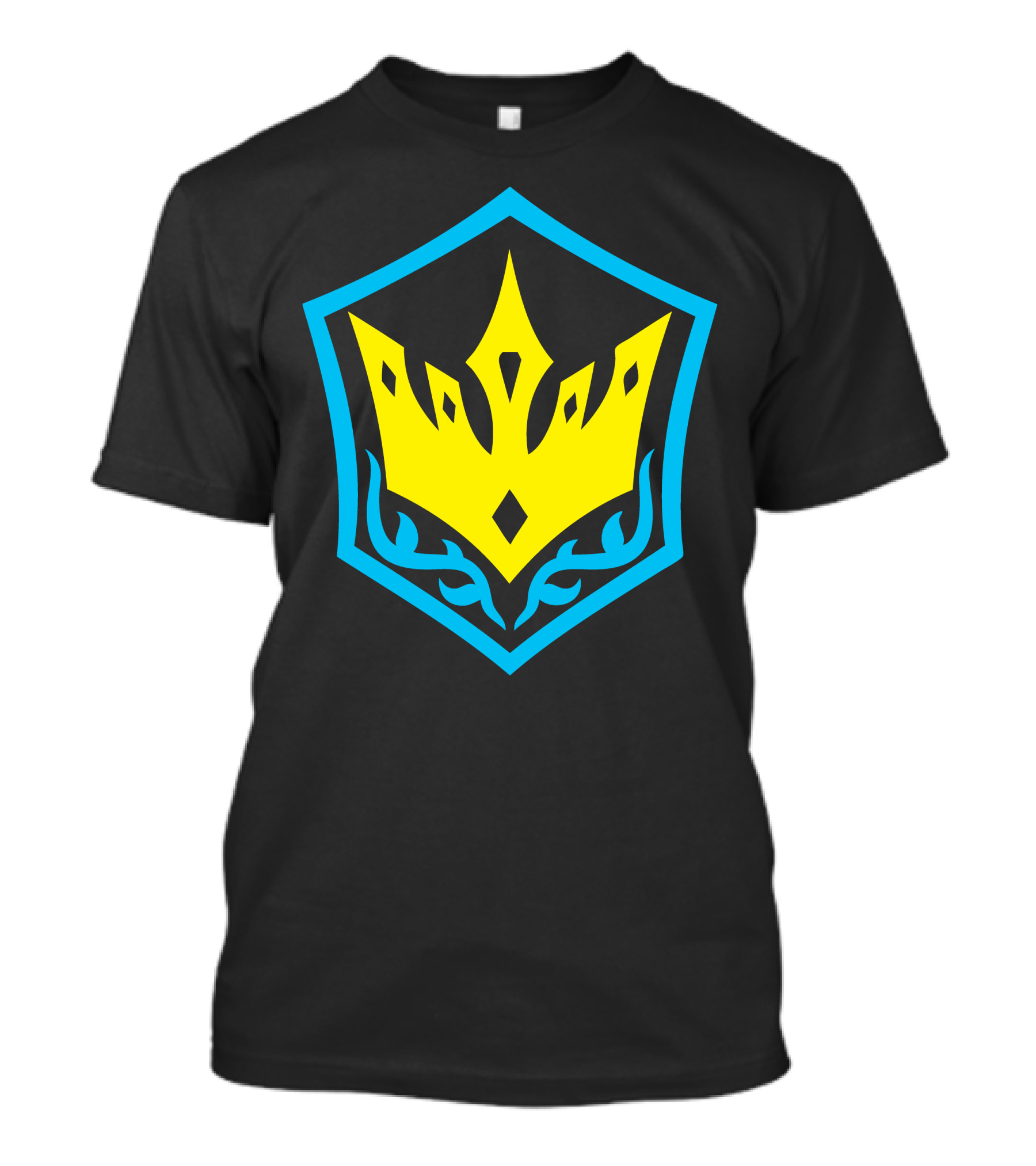 Lemon Soda Emblem Yellow Crown On Blue Shield T-Shirt