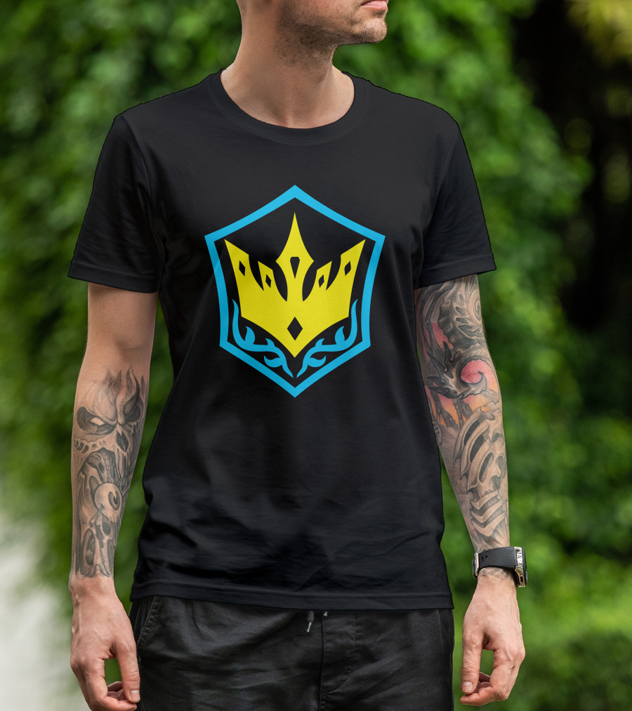 Lemon Soda Emblem Yellow Crown On Blue Shield T-Shirt