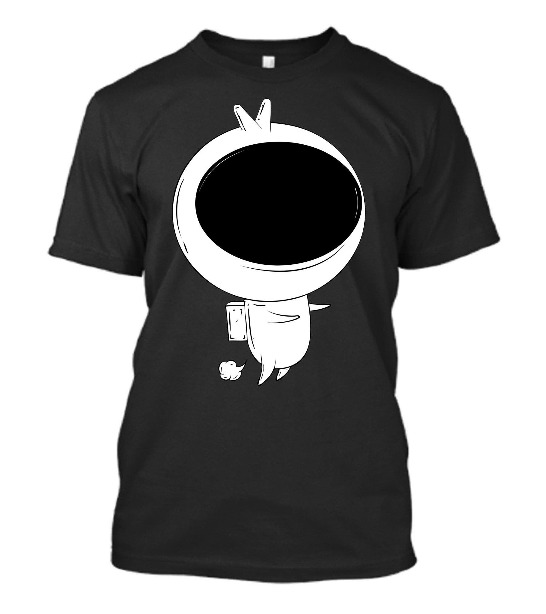 Lil Spaceman Cartoon Astronaut Floating With Pet Alien T-Shirt