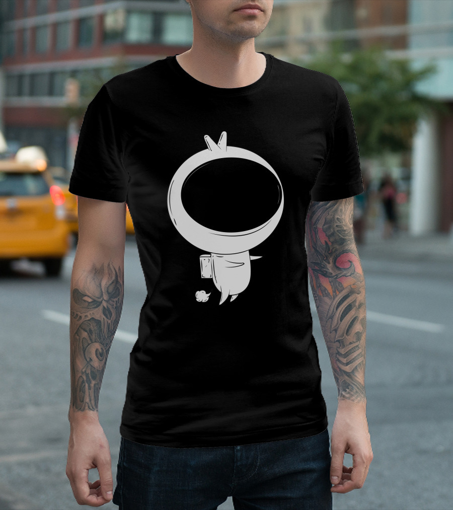 Lil Spaceman Cartoon Astronaut Floating With Pet Alien T-Shirt