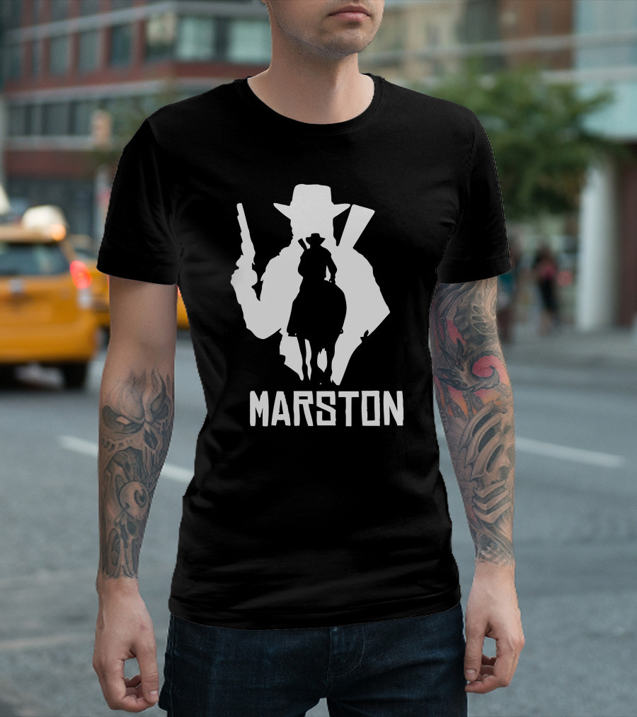 Marston Western Cowboy Silhouette Horseback T-Shirt