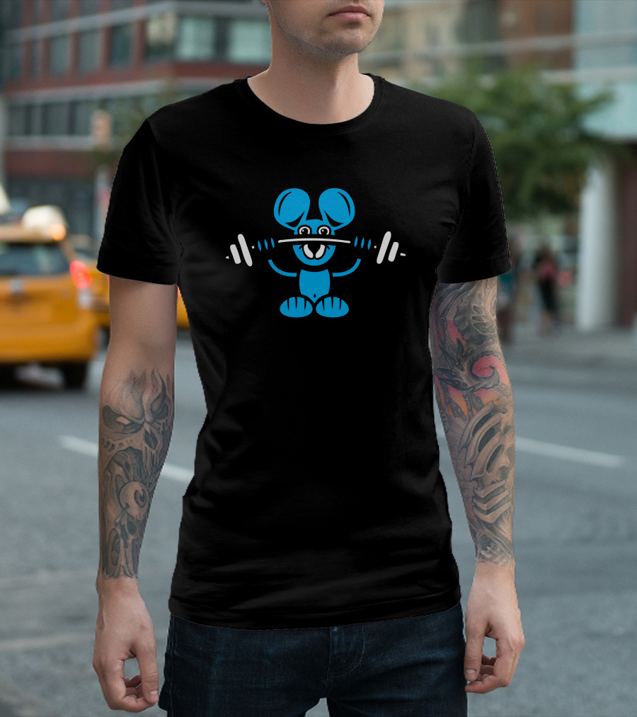 Mighty Mouse Lifting Weights T-Shirt