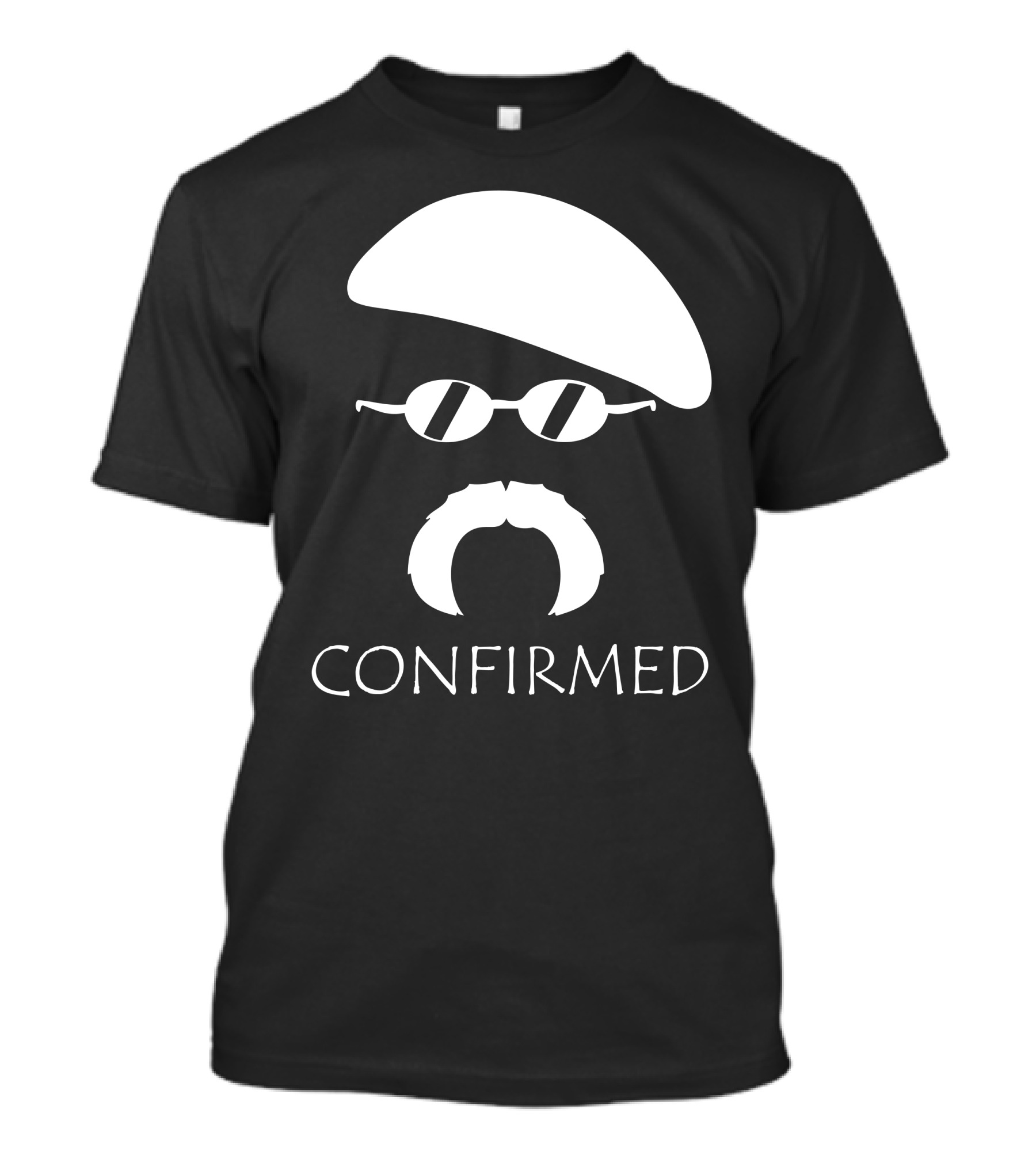 Mythbusters Jamie Hyneman Beret Glasses Mustache Confirmed T-Shirt