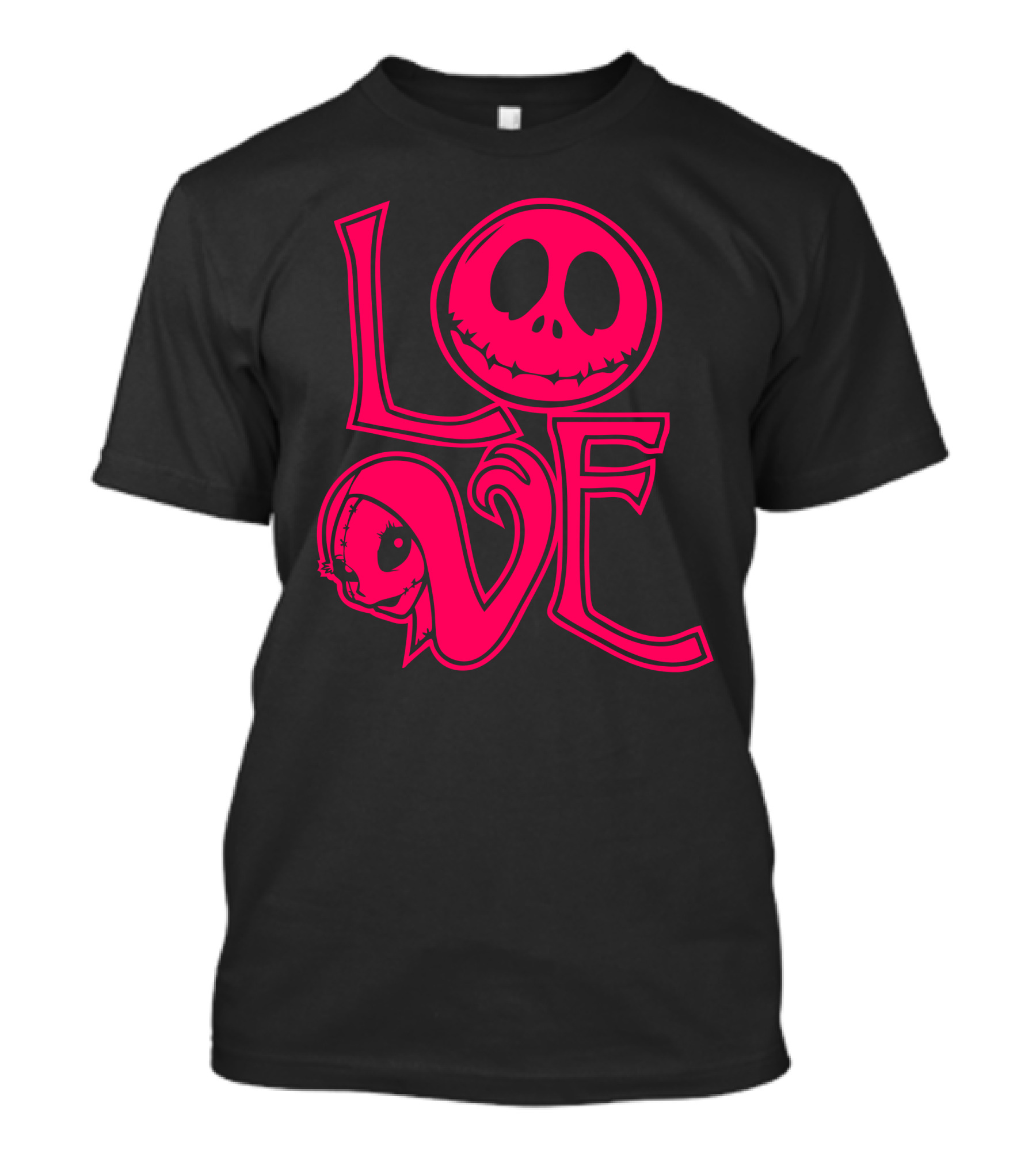 Love Nightmare Before Valentine Jack Skellington Sally T-Shirt