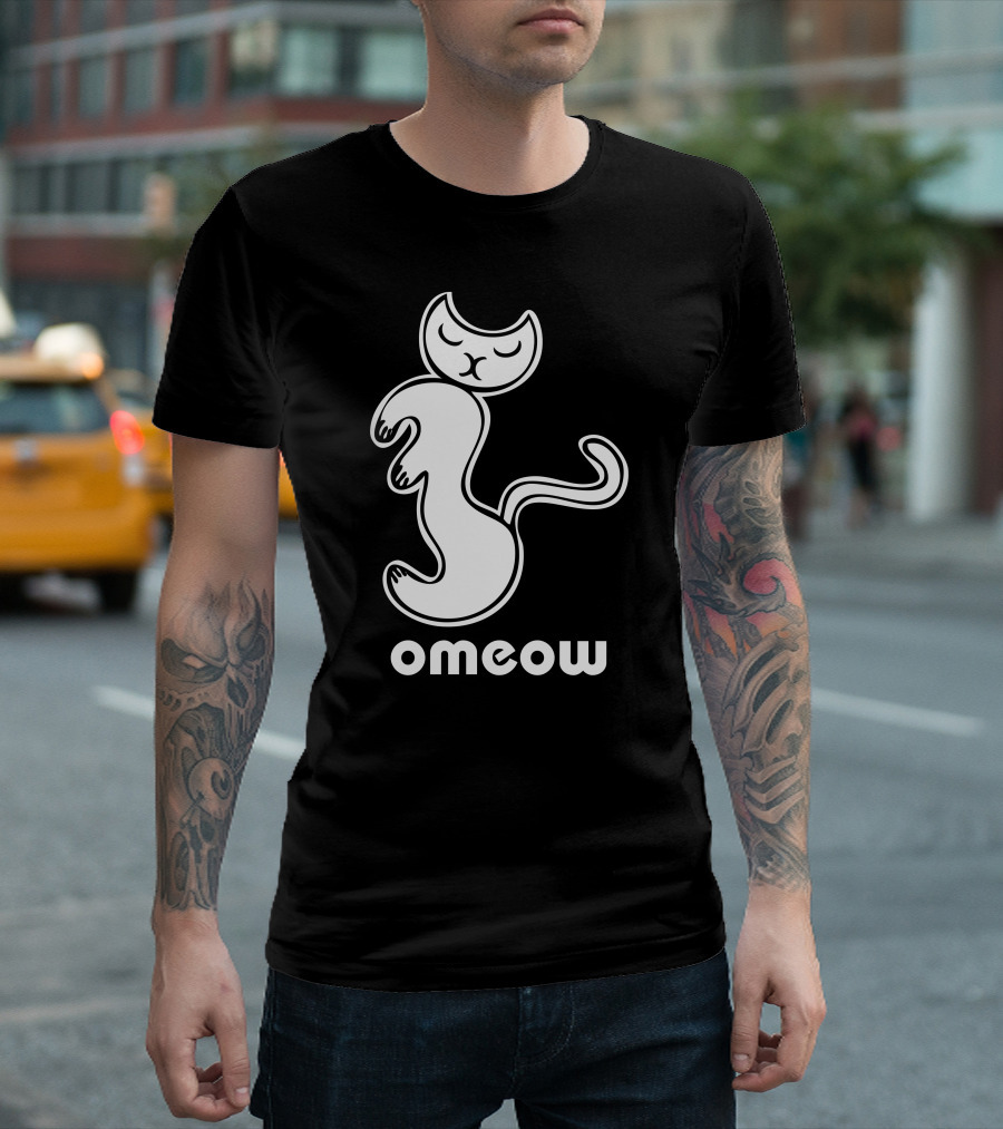 Om Cat Omeow Yoga Meditation T-Shirt