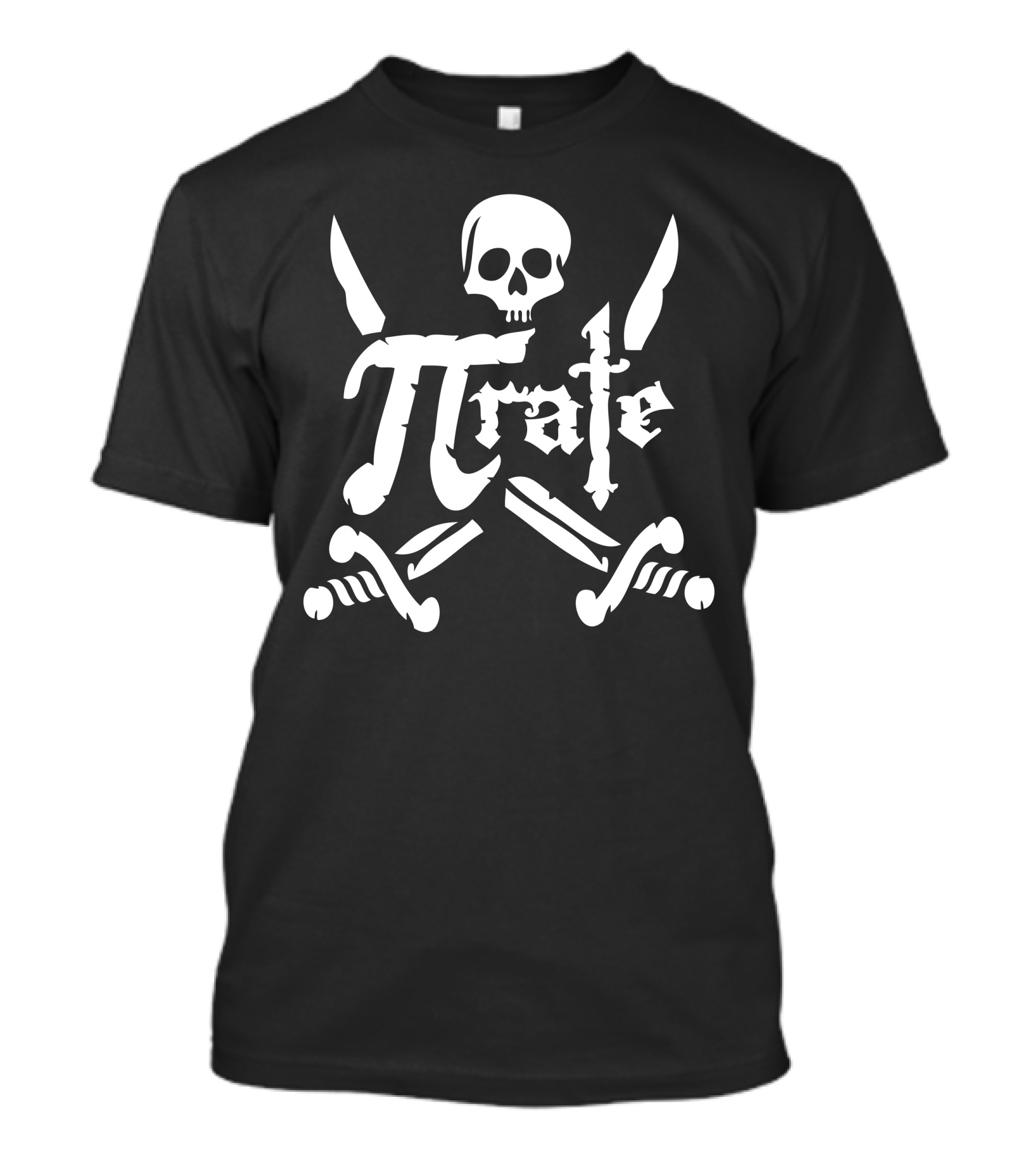 Pi Rate Skull Swords Crossbones T-Shirt