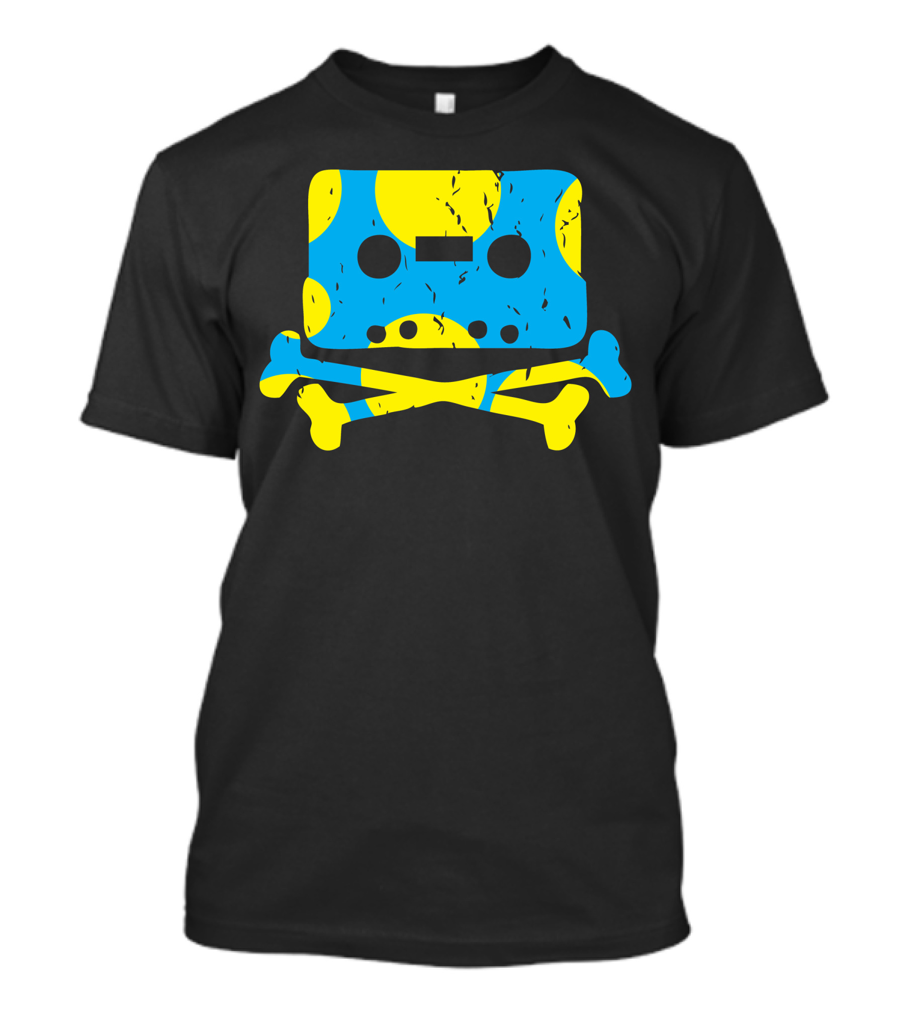 Pirate Cassette Retro Skullbones T-Shirt