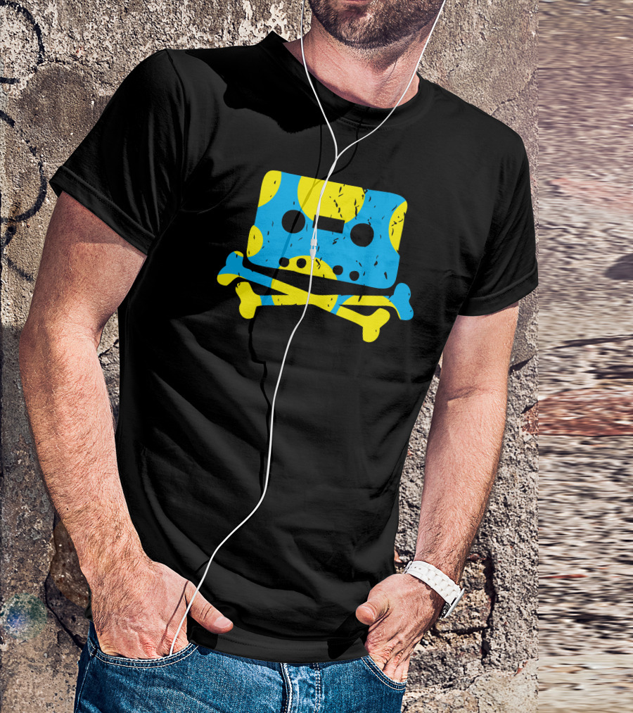 Pirate Cassette Retro Skullbones T-Shirt
