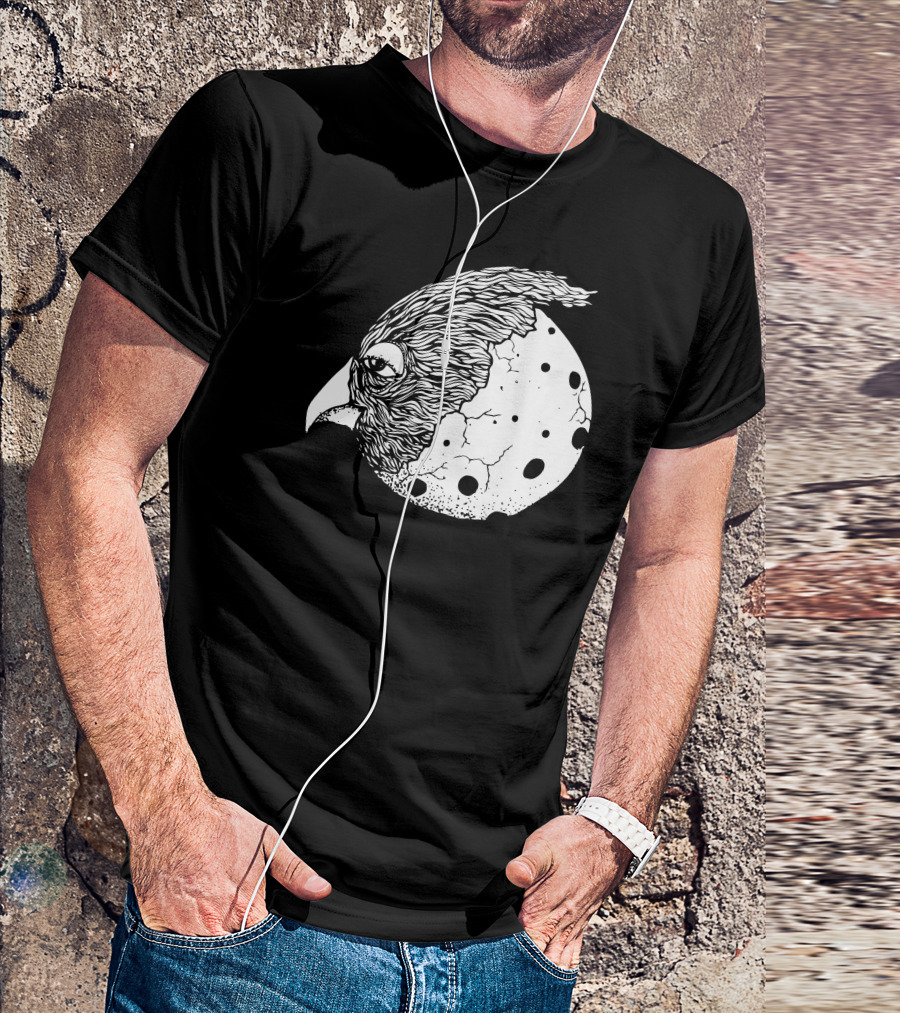 Planet Chicken Cosmic Sphere Bird Fusion T-Shirt