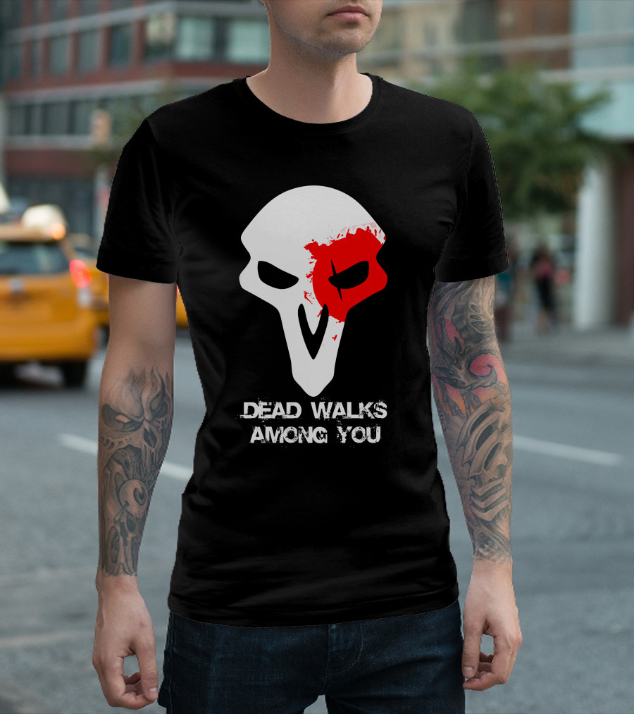 Reaper Skull Dead Walks Among You T-Shirt