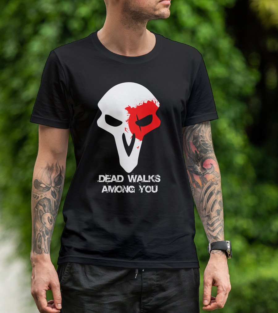 Reaper Skull Dead Walks Among You T-Shirt