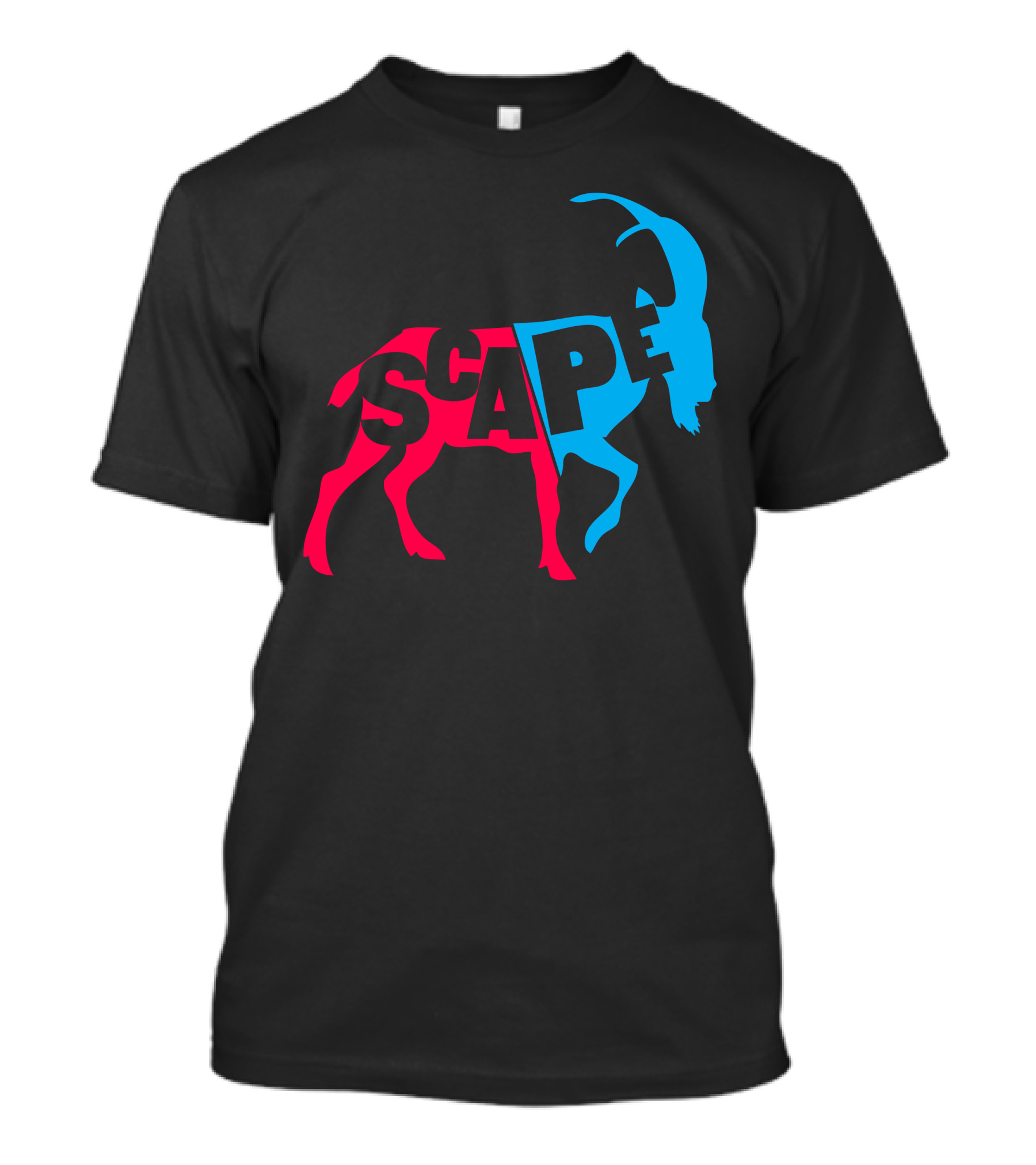 SCAPEGOAT Red And Blue Mixed Typography T-Shirt