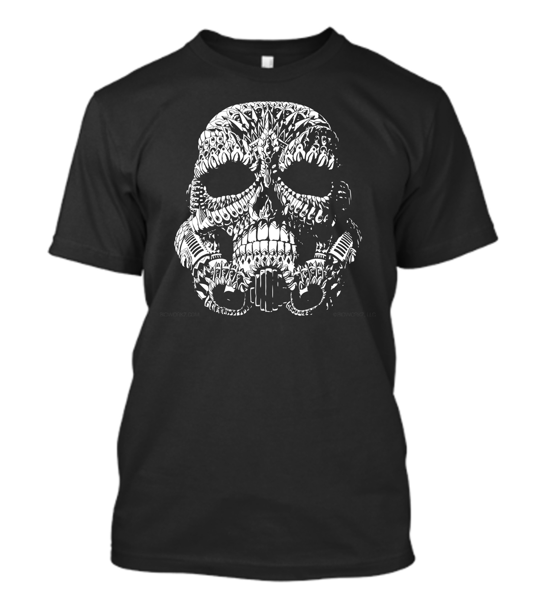 Skull Troop Gas Mask Ornate T-Shirt