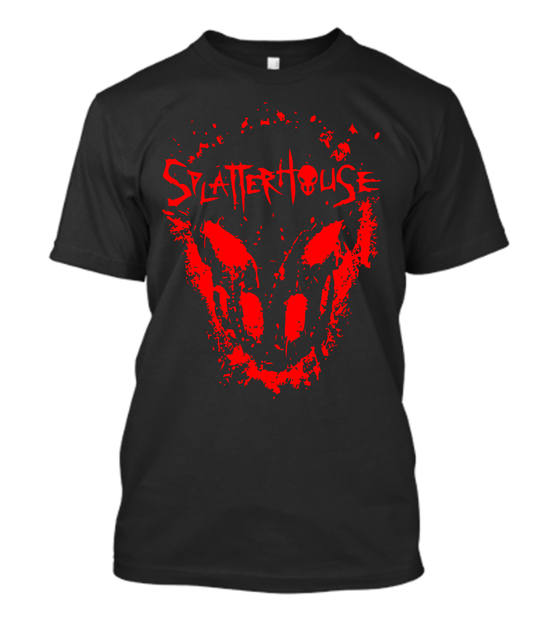Splatterhouse Red Skull Mask Horror Game T-Shirt