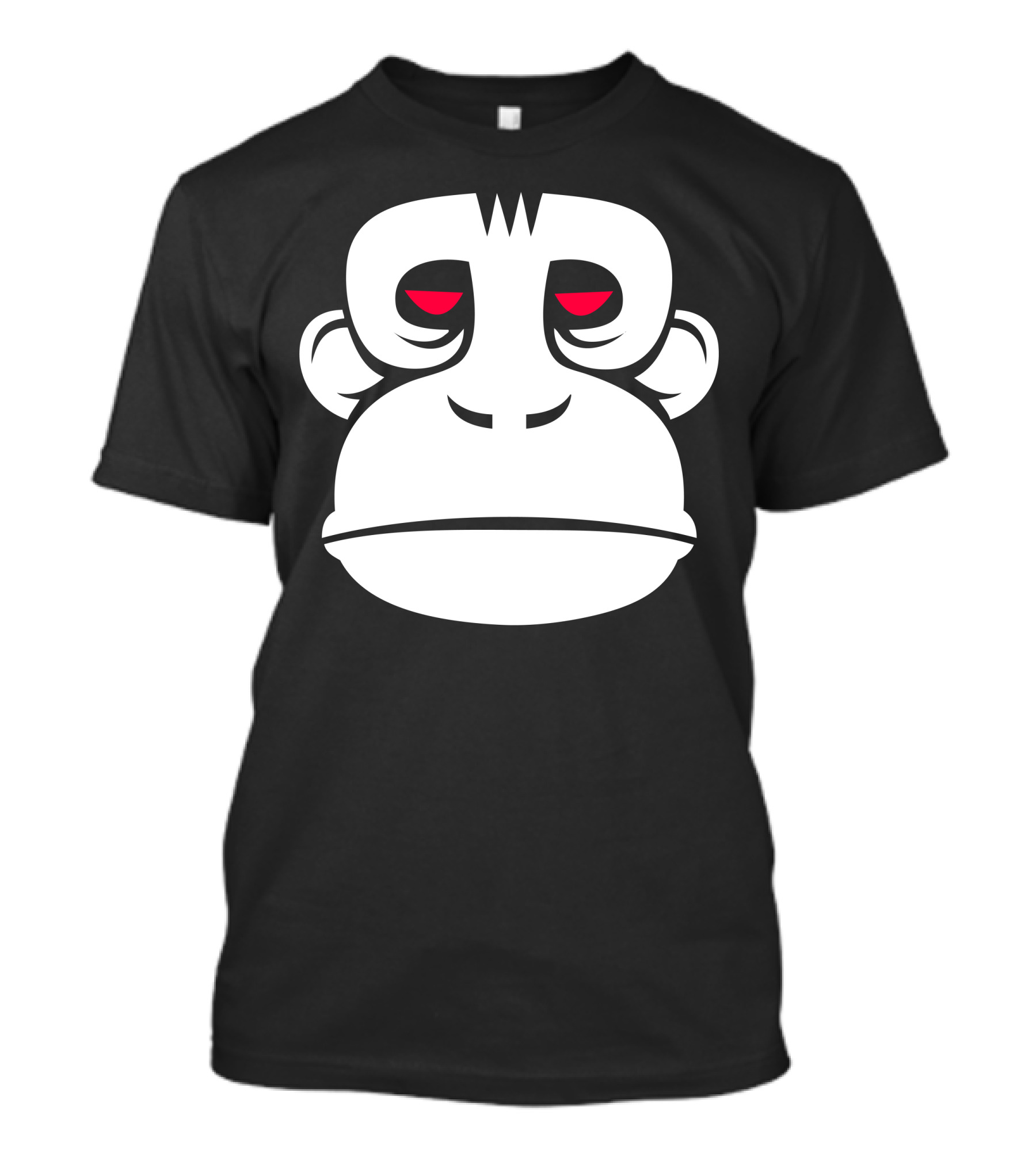 The Great Ape Red Eyes Expression Iconic Face T-Shirt