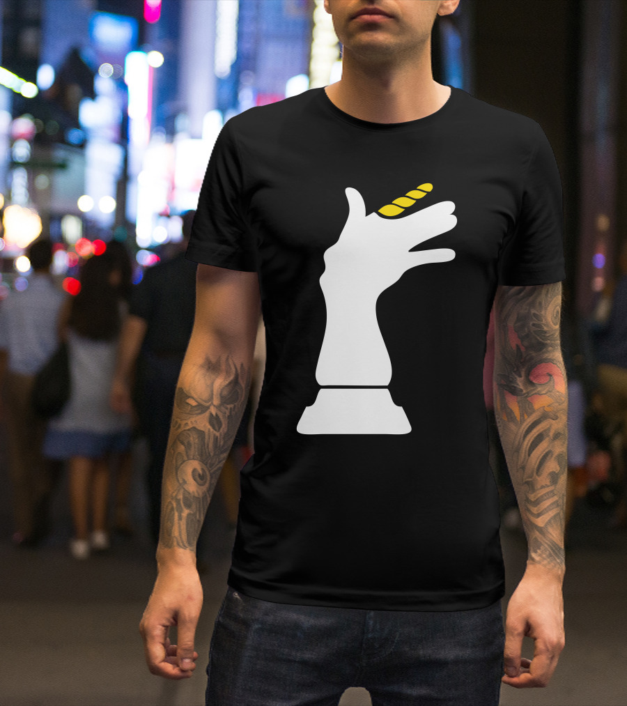 Unimalism Minimalist Unicorn Hand Gesture T-Shirt
