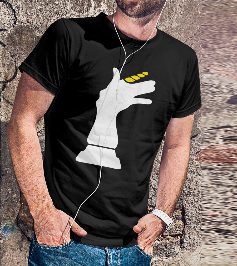 Unimalism Minimalist Unicorn Hand Gesture T-Shirt