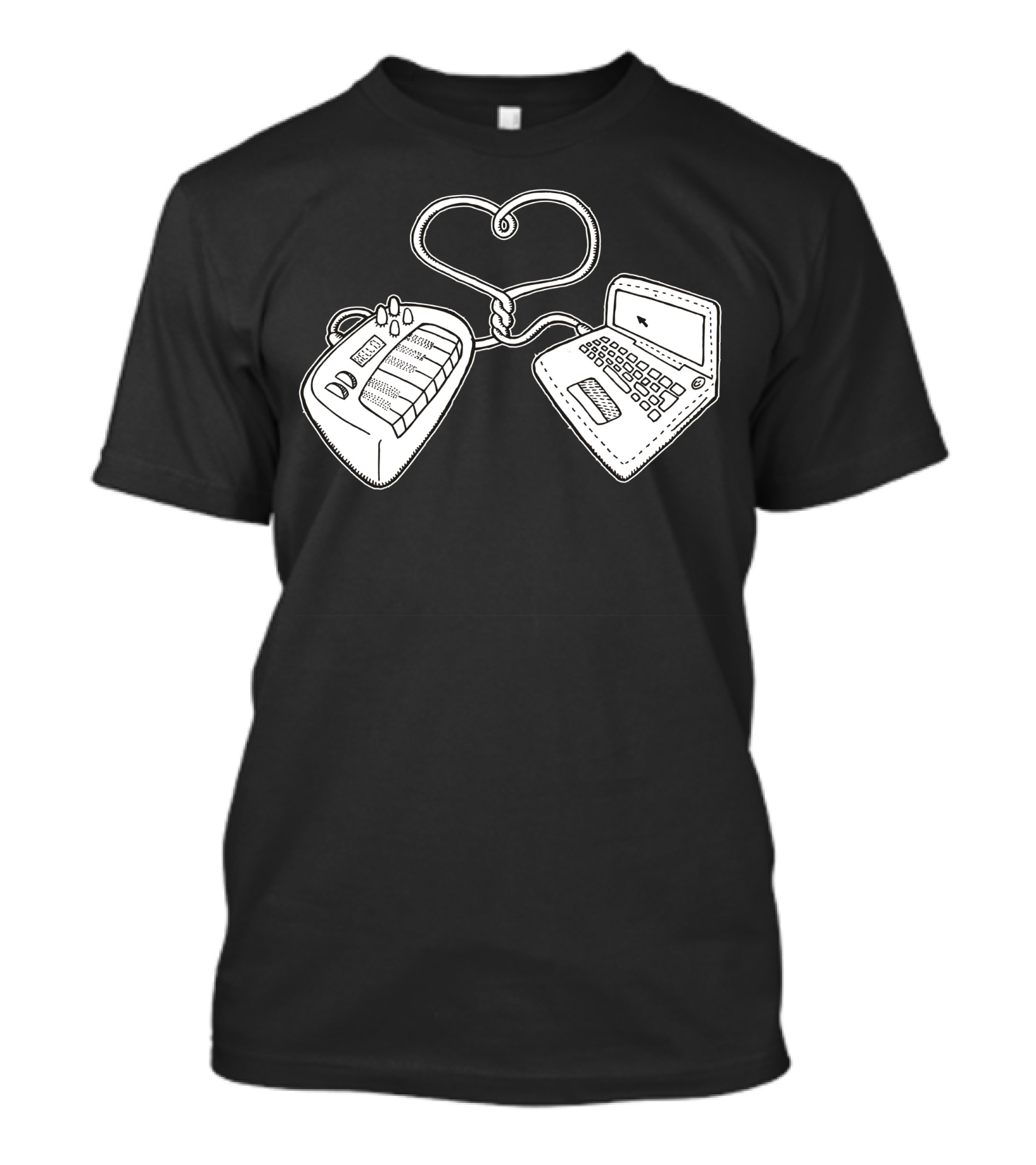 USB Connection Heart Laptop Love T-Shirt