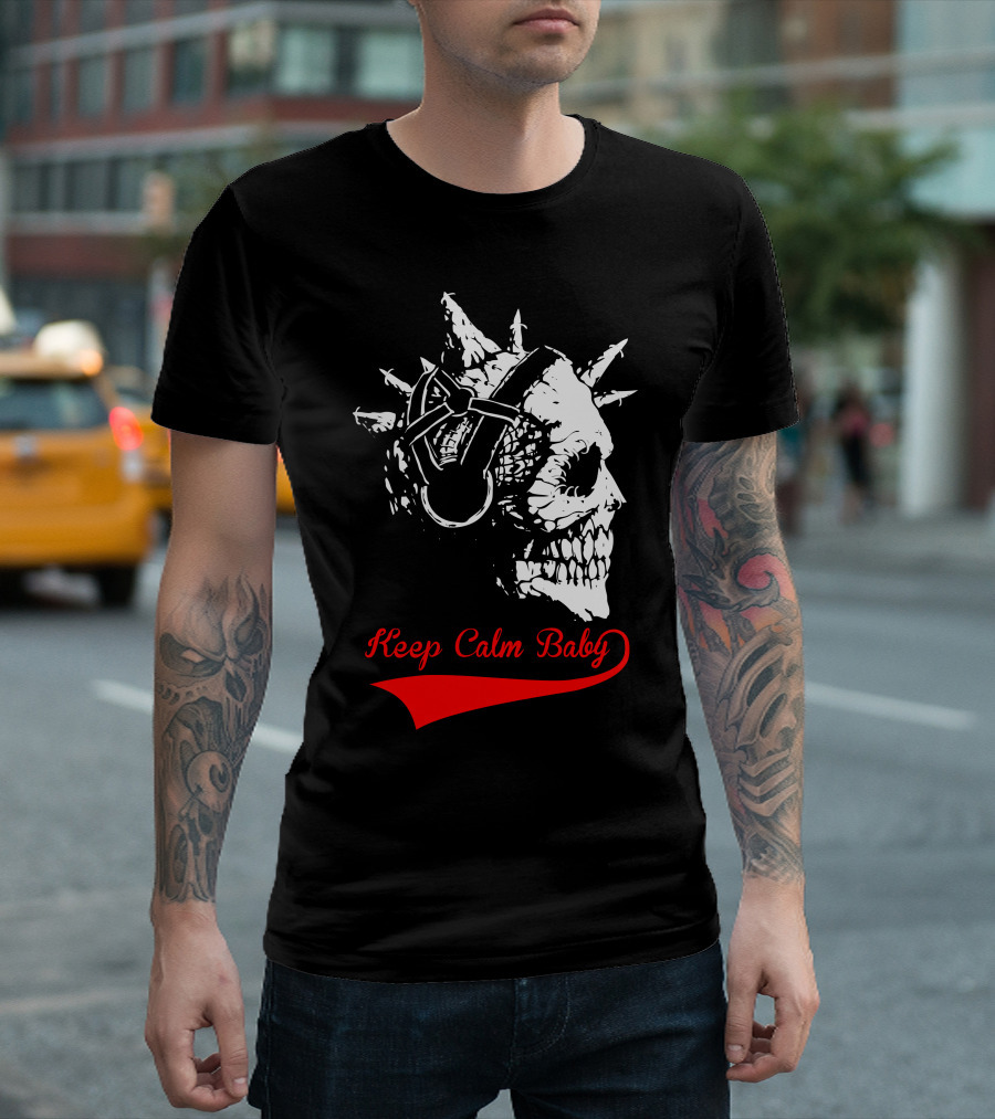 Keep Calm Baby Vintage Skull T-Shirt