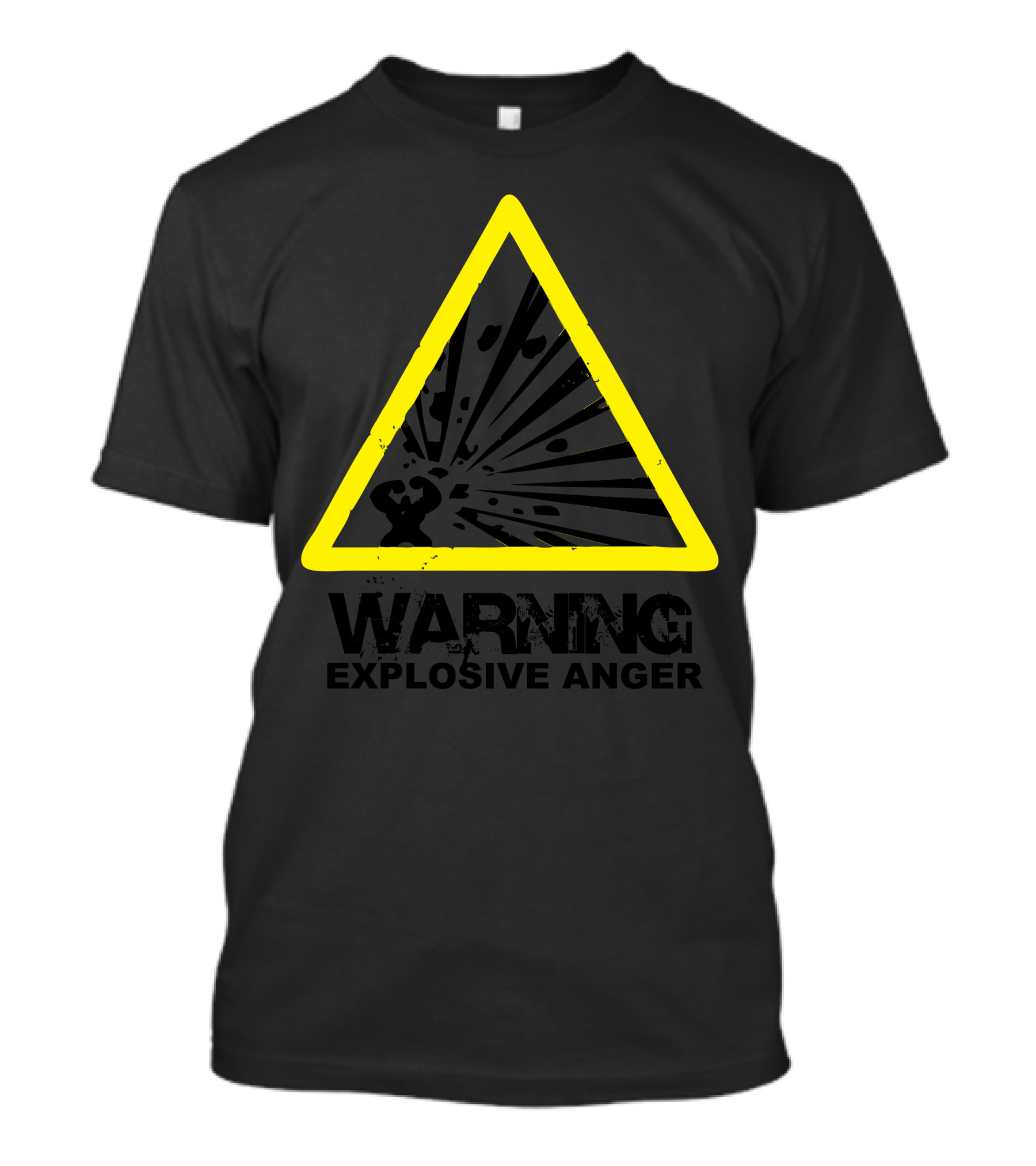 Warning Explosive Anger Triangle With Blast T-Shirt