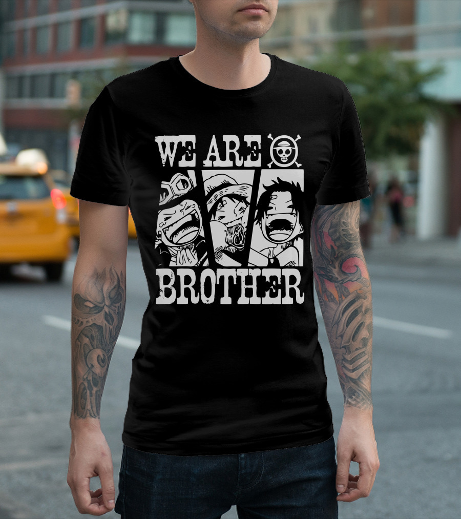 We Are Brother One Piece Luffy Ace Sabo Skull T-Shirt