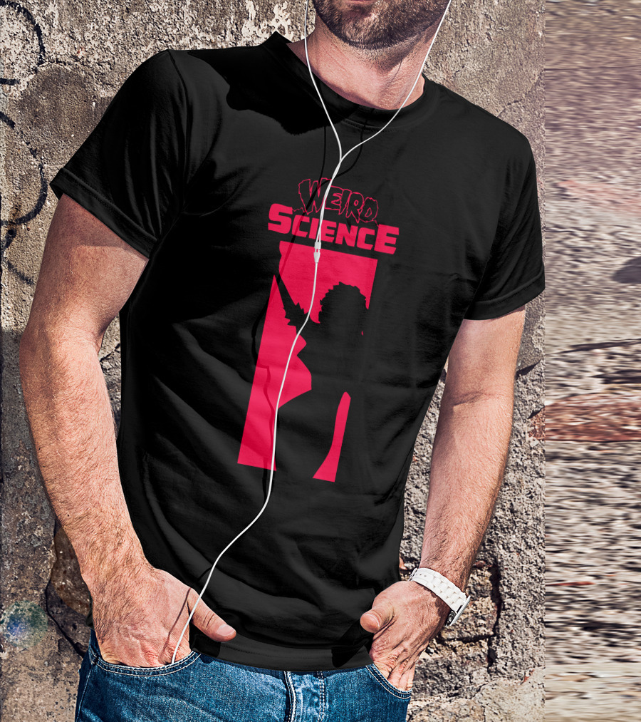 Weird Science Shadow Silhouette With Raised Arm T-Shirt