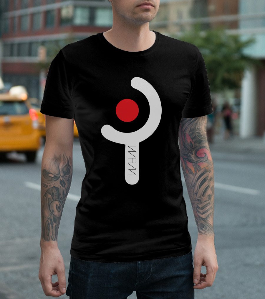 White Mage Iconographic Symbol With Red Circle Element T-Shirt