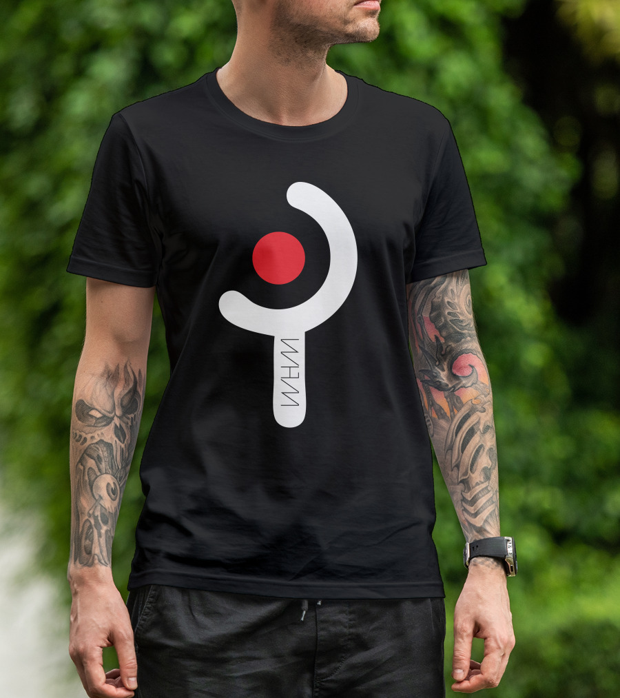 White Mage Iconographic Symbol With Red Circle Element T-Shirt