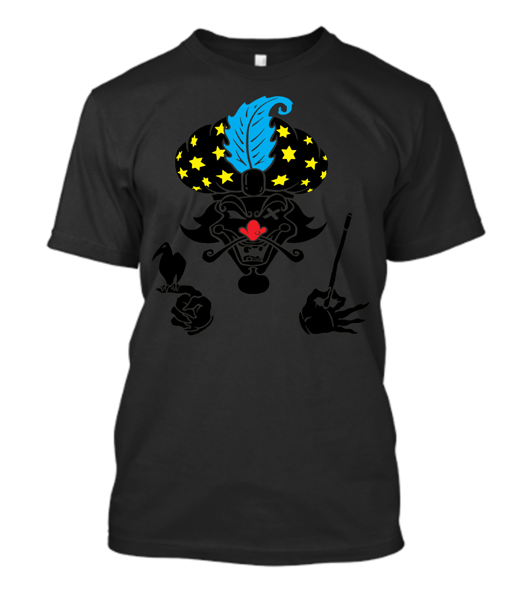 Magical Joker Wizardry Hat Stars Wand T-Shirt