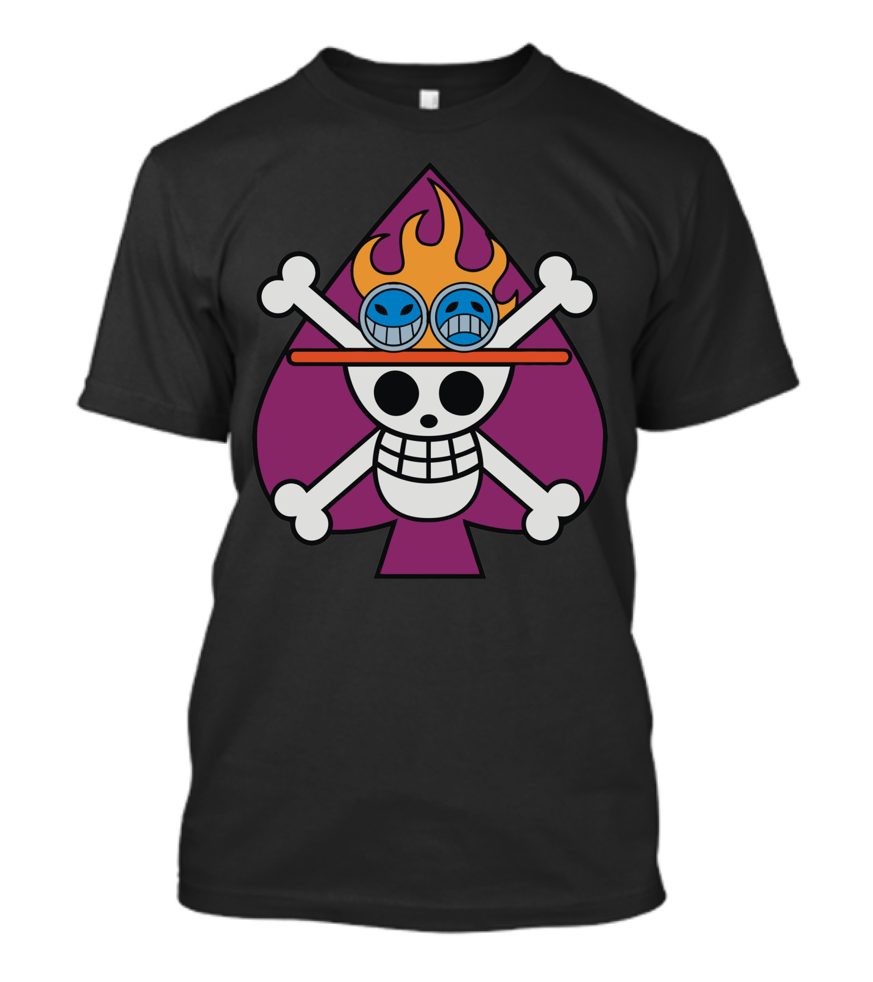 Portgas D. Ace Symbol One Piece Flame Skull T-Shirt