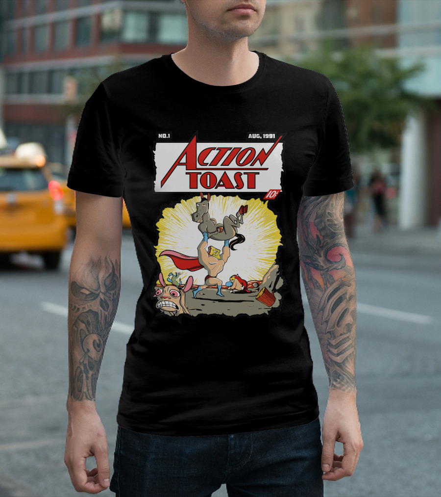 NO.1 AUG. 1991 ACTION TOAST 10¢ T-Shirt