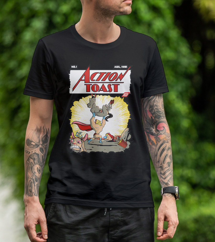 NO.1 AUG. 1991 ACTION TOAST 10¢ T-Shirt