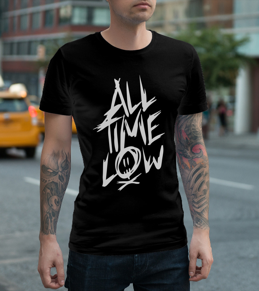 All Time Low Band Logo Smiley Face T-Shirt