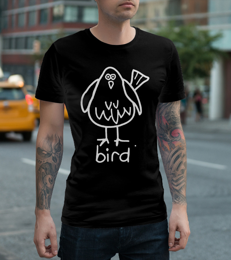 Bird Doodle Cartoon Sketch T-Shirt