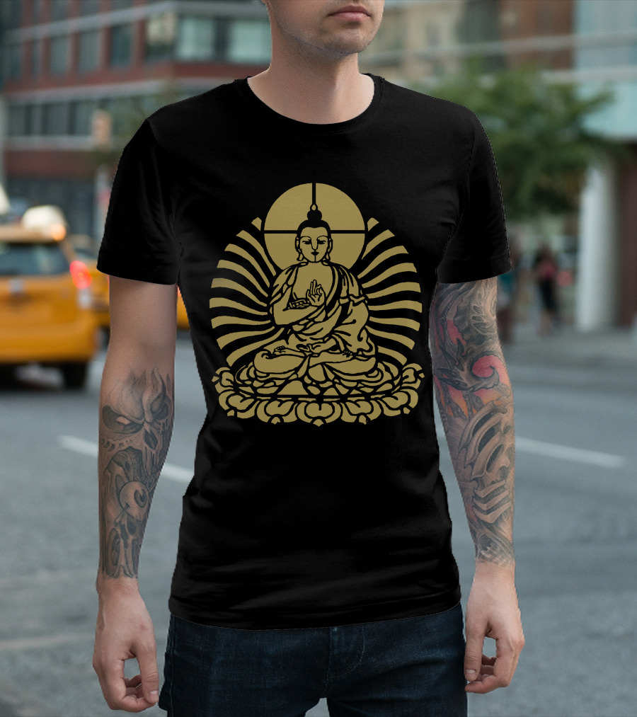 Budha Indie Lotus Sunburst Meditation T-Shirt
