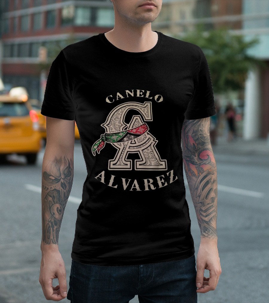 Canelo Alvarez Mexican Bandana Letter A T-Shirt