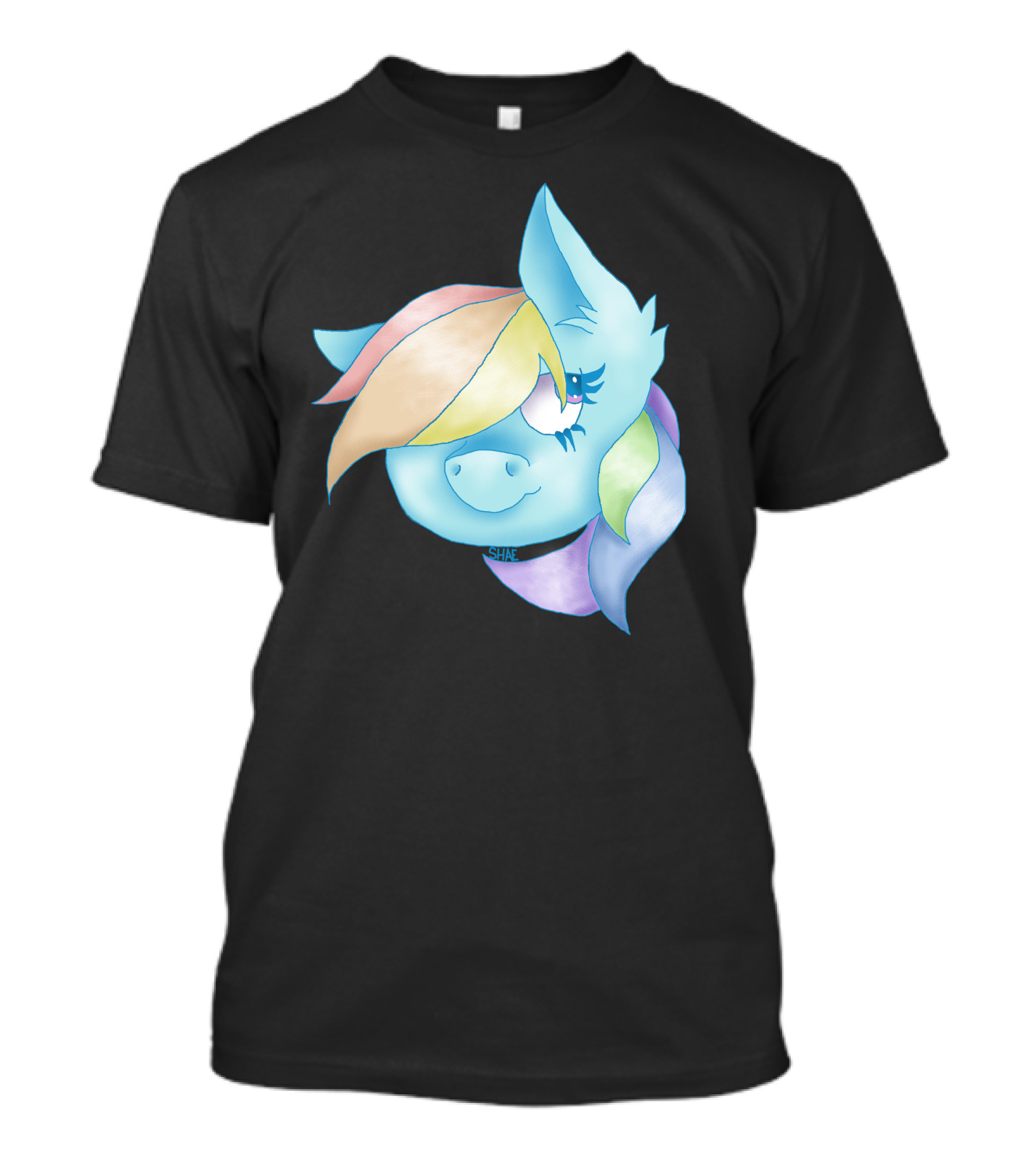 Dashie Blue Pony Colorful Mane T-Shirt