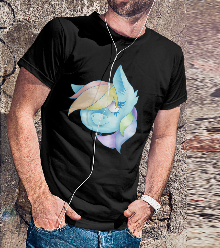 Dashie Blue Pony Colorful Mane T-Shirt
